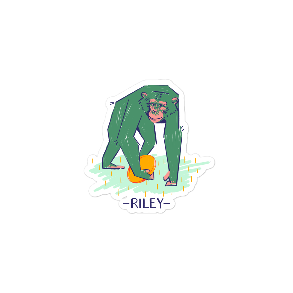 Bubble-free "Riley" sticker