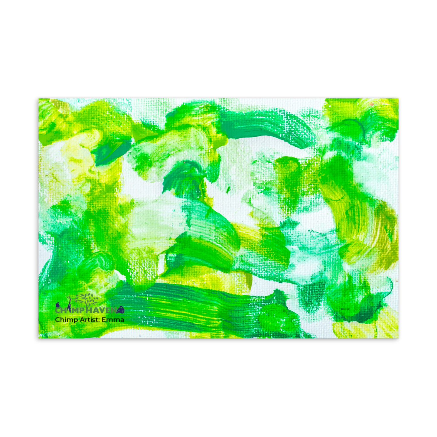 Chimp Art Postcard - Emma