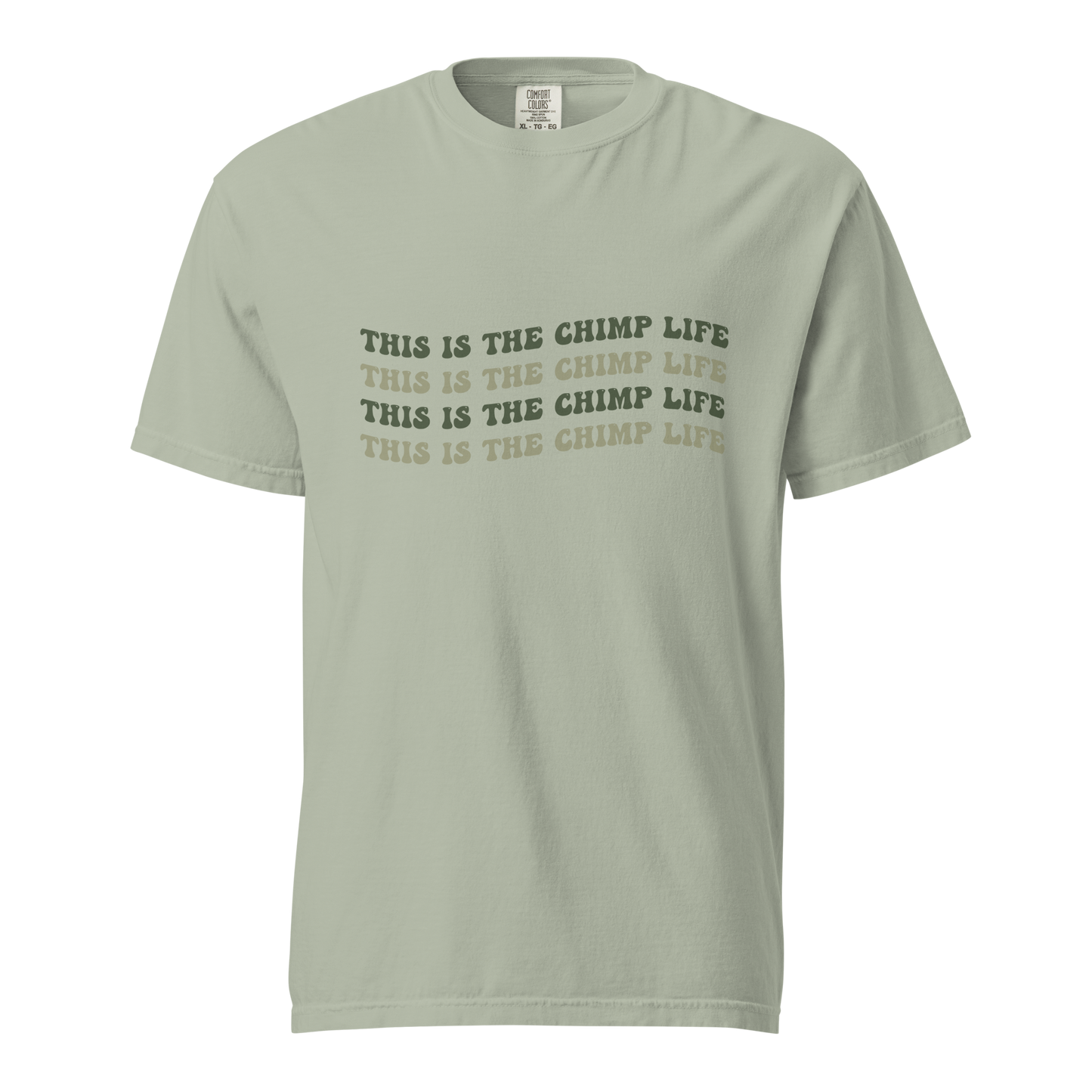 This is the Chimp Life Tee with chimp names on back