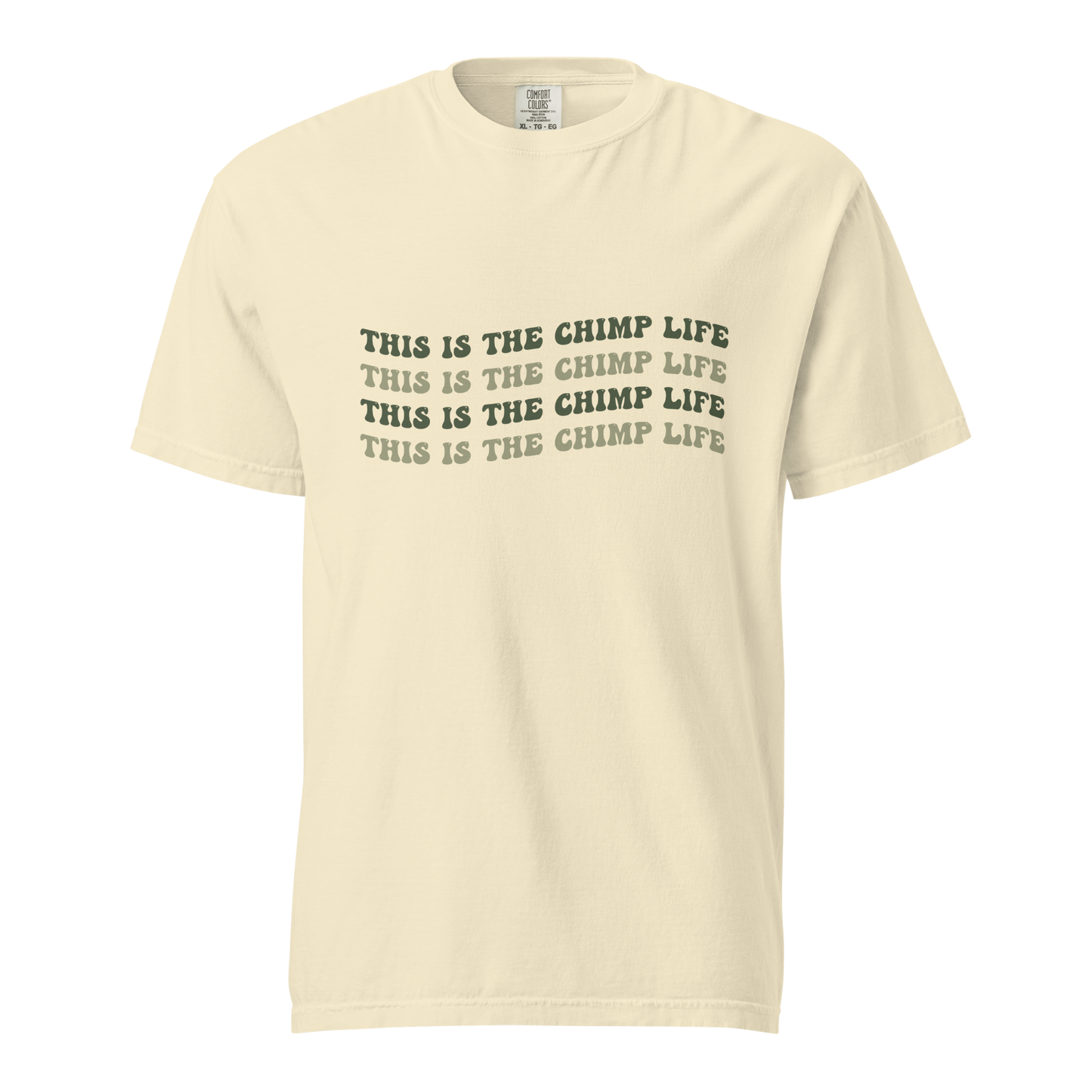 This is the Chimp Life Tee with chimp names on back