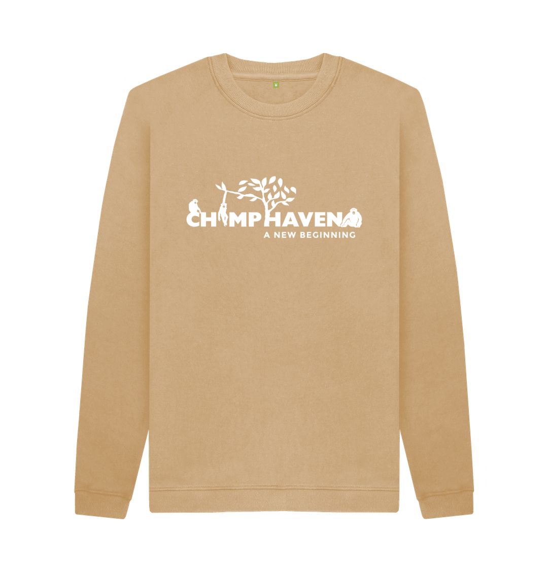 Sand White Logo Crewneck Sweatshirt