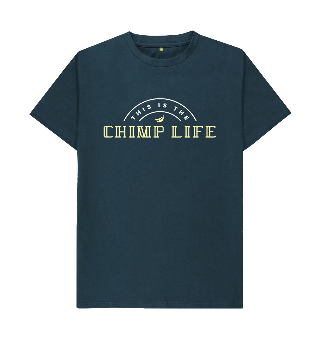 Denim Blue This is the Chimp Life Tee (Gold)