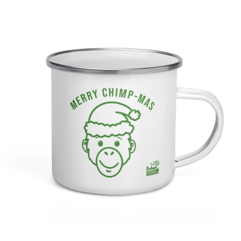 Enamel "Merry Chimp-mas" Mug