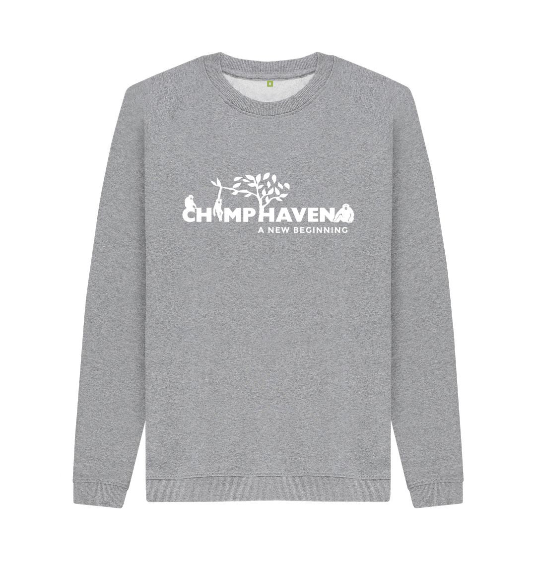 Light Heather White Logo Crewneck Sweatshirt