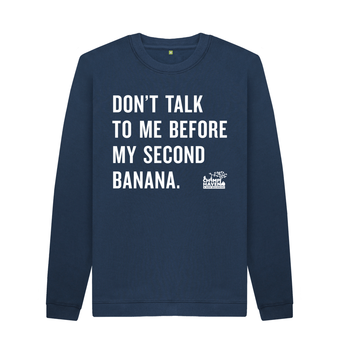 Navy Blue Printed Sweater Front