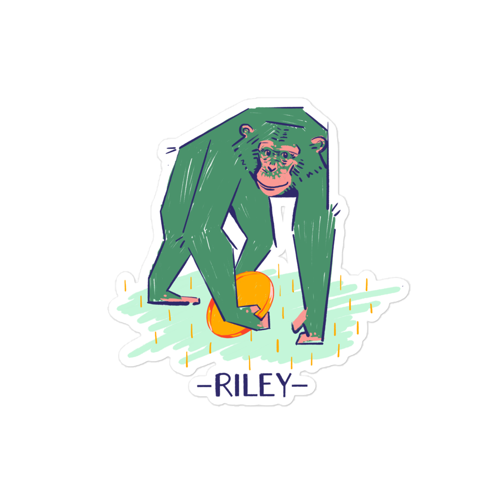 Bubble-free "Riley" sticker