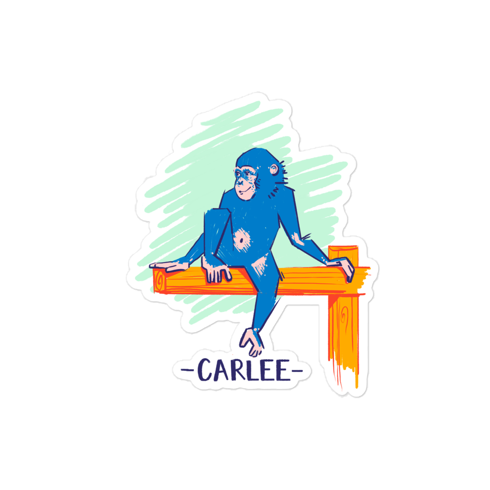 Bubble-free "Carlee" sticker