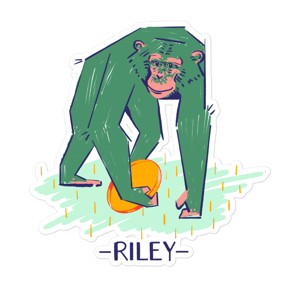 Bubble-free "Riley" sticker