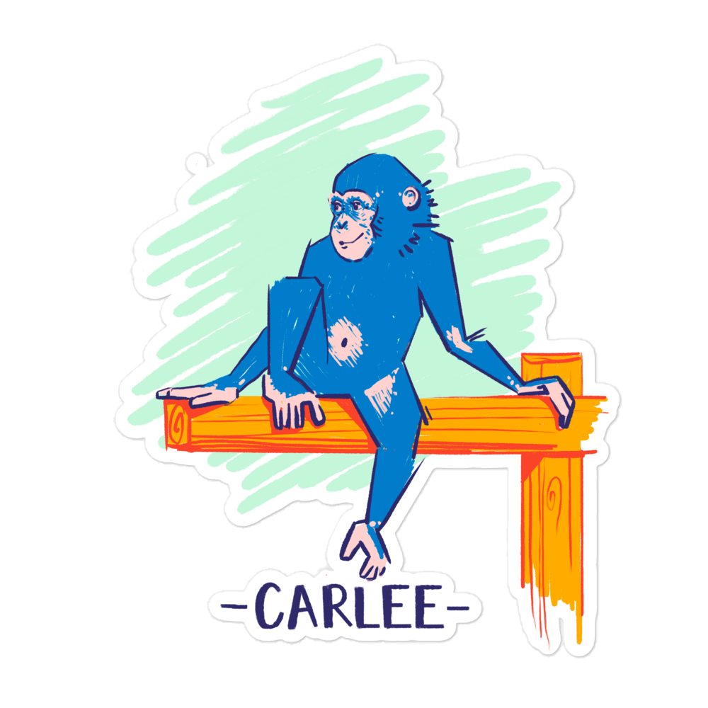 Bubble-free "Carlee" sticker