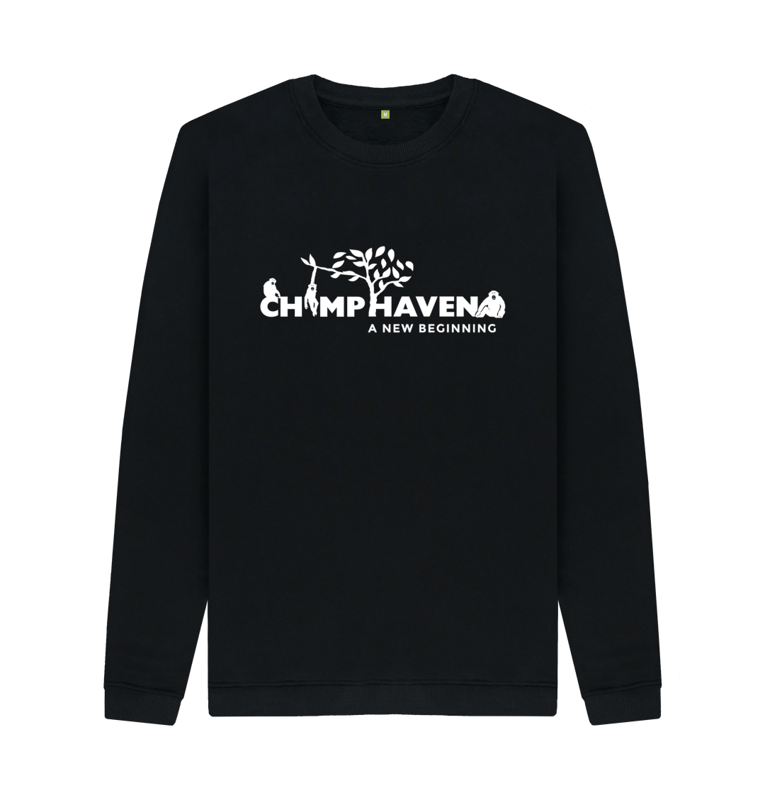 Black Printed Sweater Front