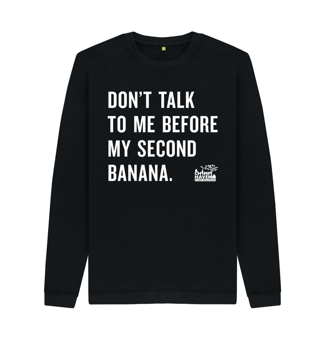 Black Printed Sweater Front