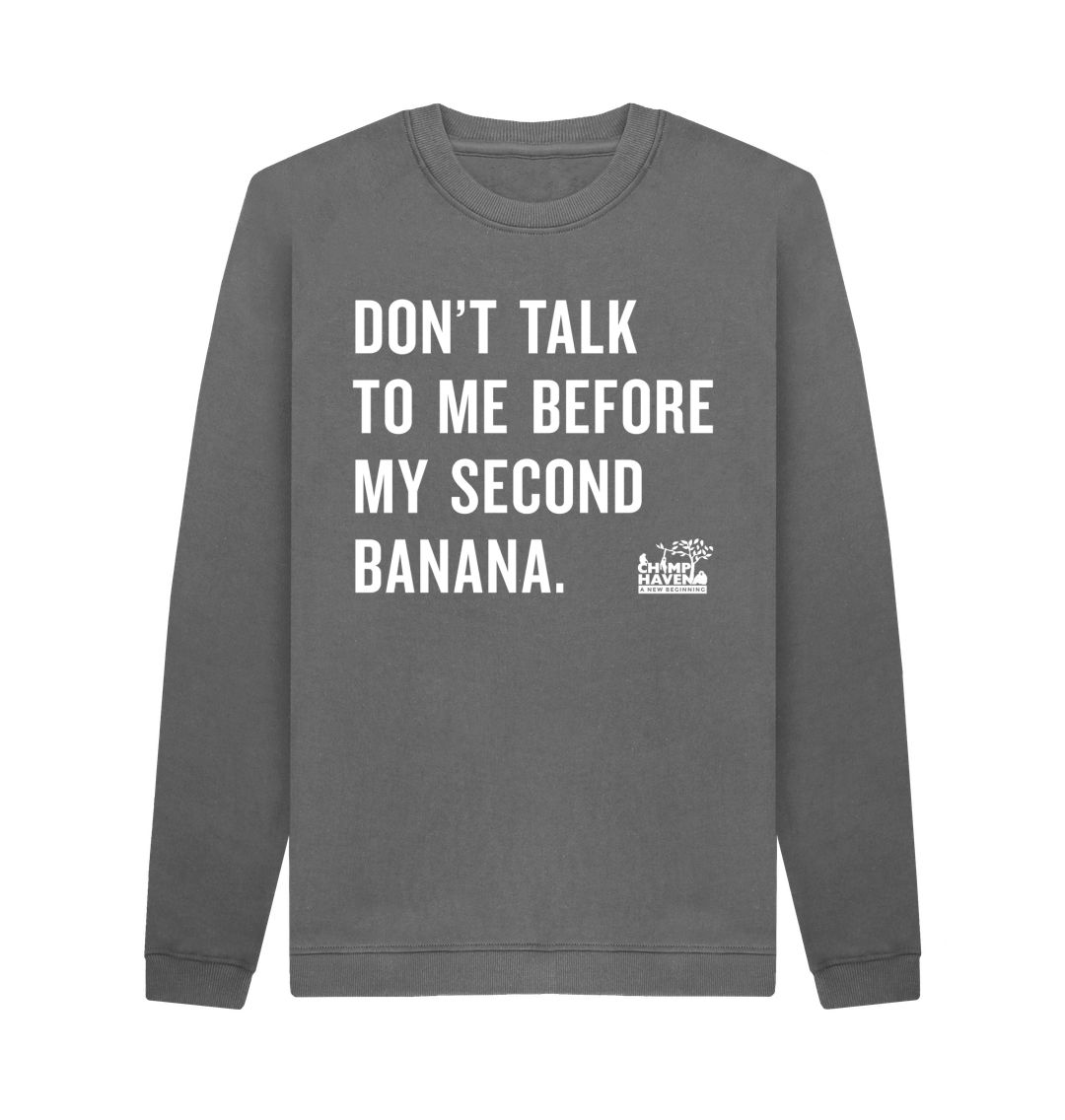 Slate Grey Second Banana Crewneck Sweatshirt