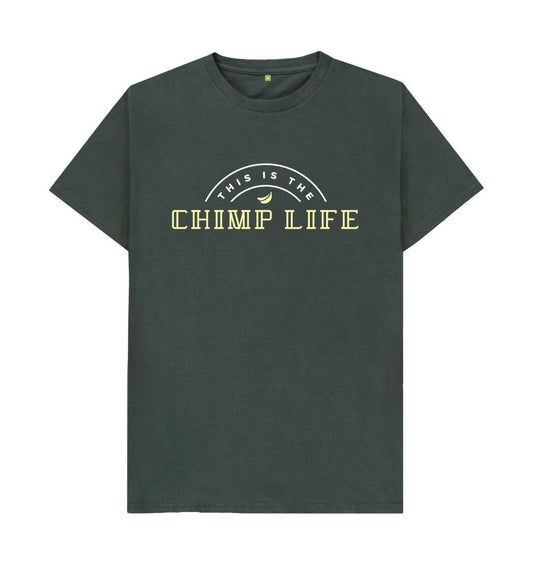 Dark Grey This is the Chimp Life Tee (Gold)