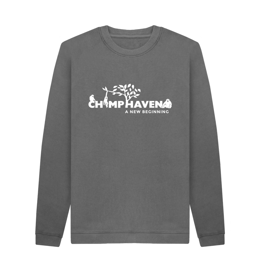 Slate Grey Printed Sweater Front