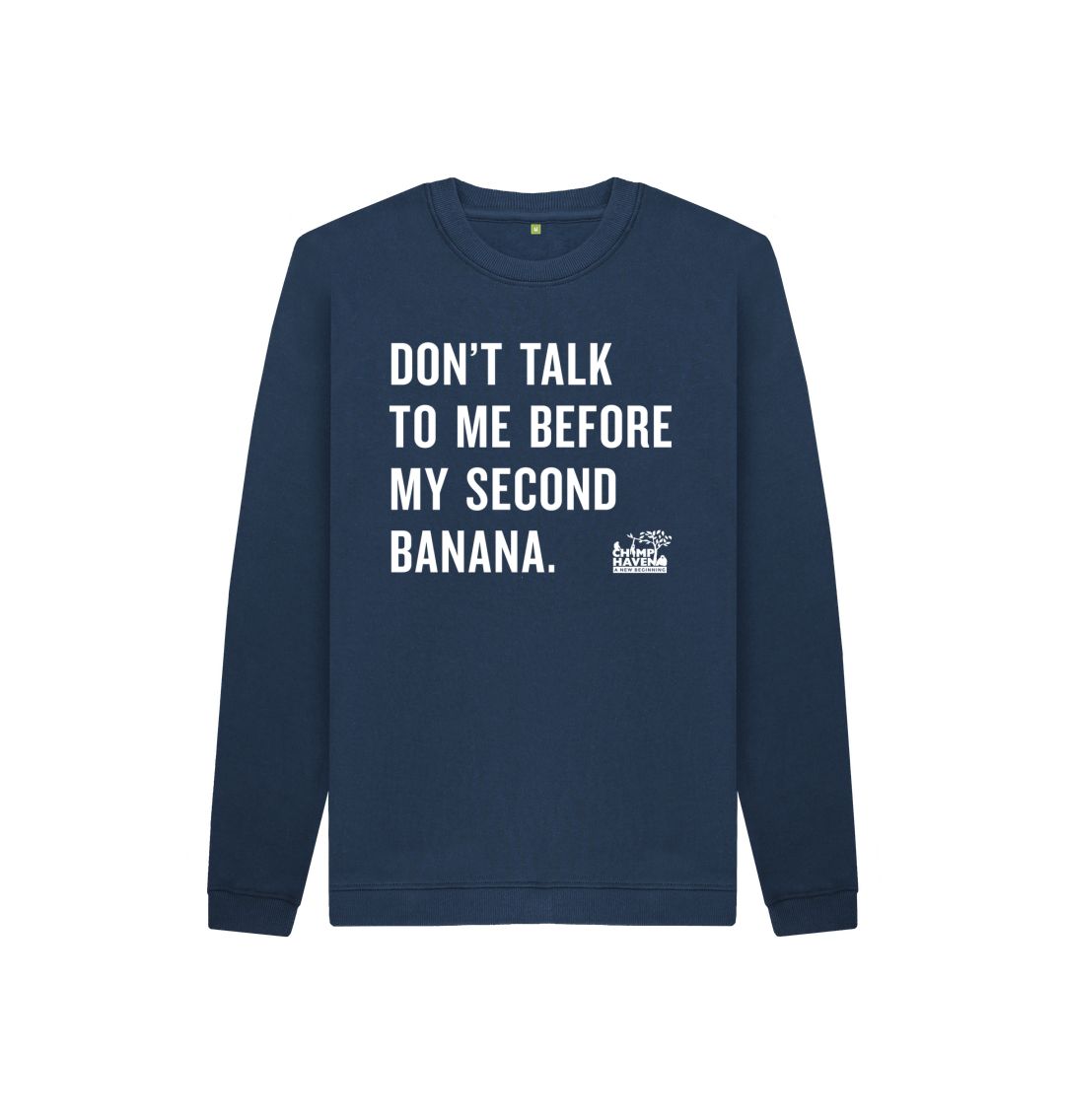 Navy Blue Youth Second Banana Crewneck Sweatshirt
